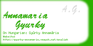 annamaria gyurky business card