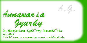annamaria gyurky business card
